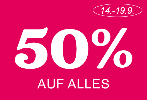 50% auf Alles