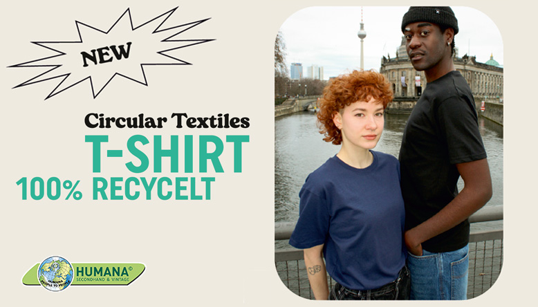T-Shirt aus 100% recycelten Materialien.